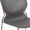 Flash Furniture Gray Plastic Stack Chair RUT-438-GY-GG - alternate 2